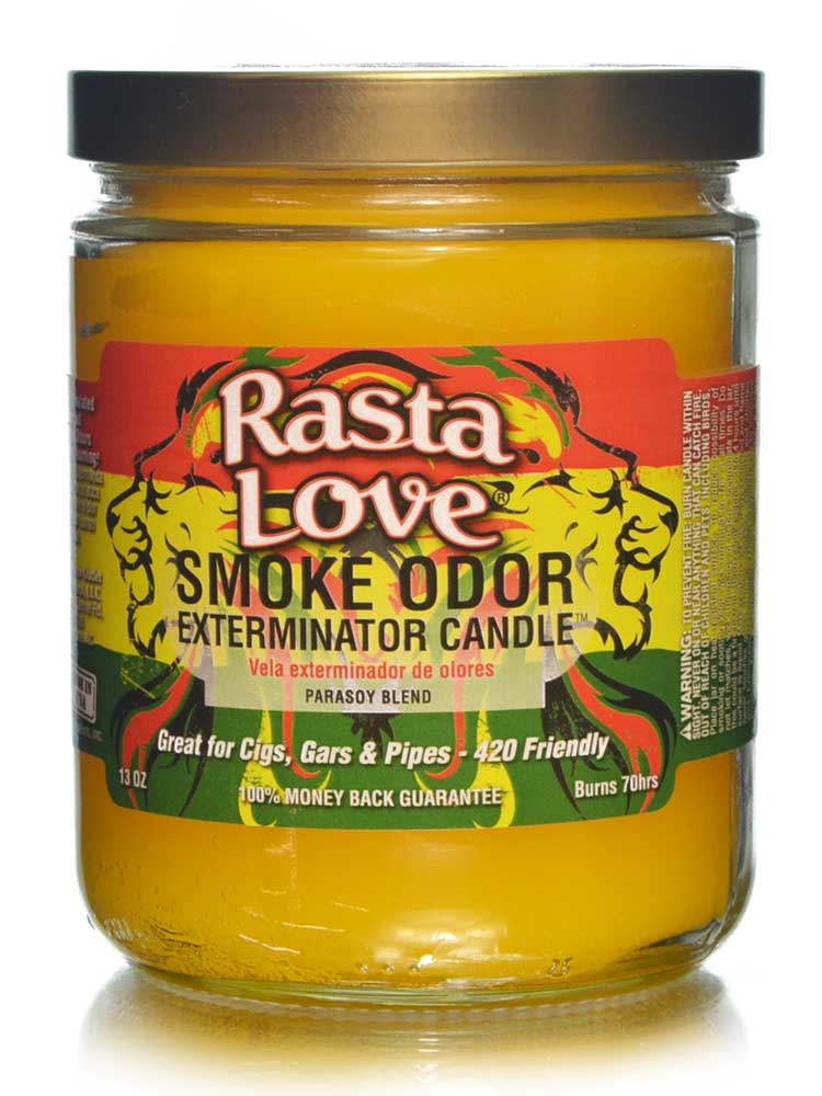 Smoke Odor Exterminator Candle - Rasta Love — Badass Glass