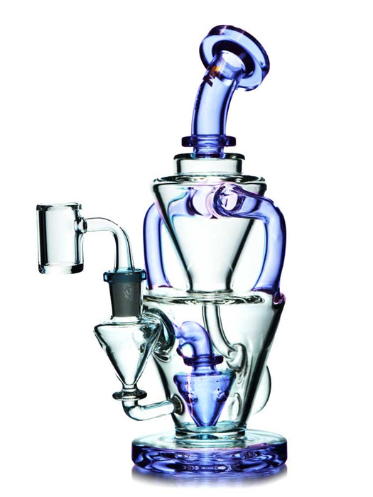 Dual Arm Recycler Dab Rig by MK Glass