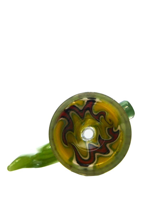 14mm Slyme Green Handle Bowl