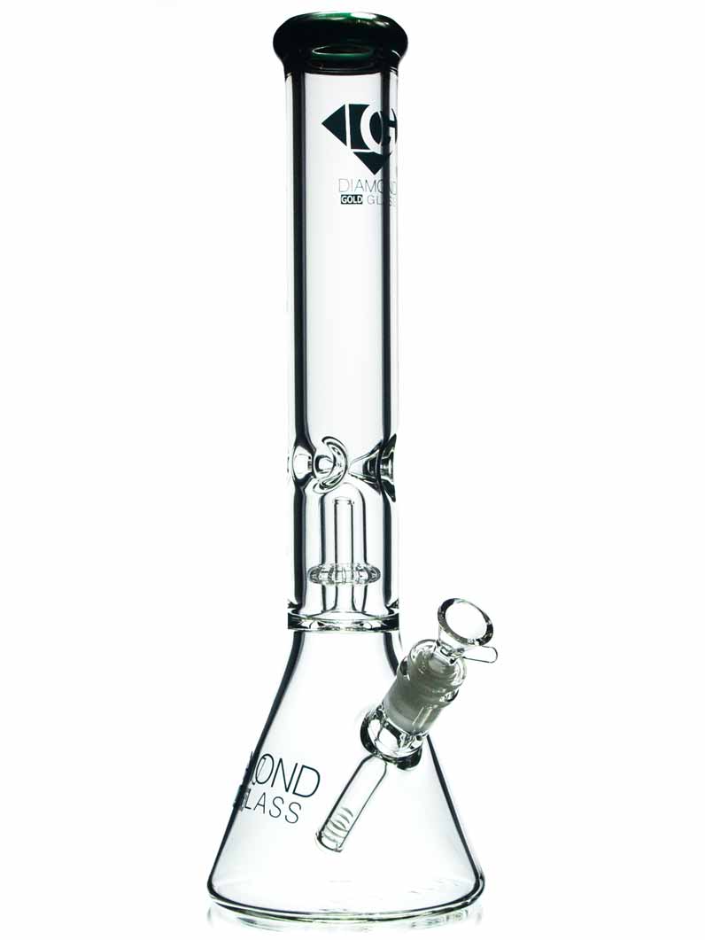 Diamond Glass 8 Showerhead Beaker Bong