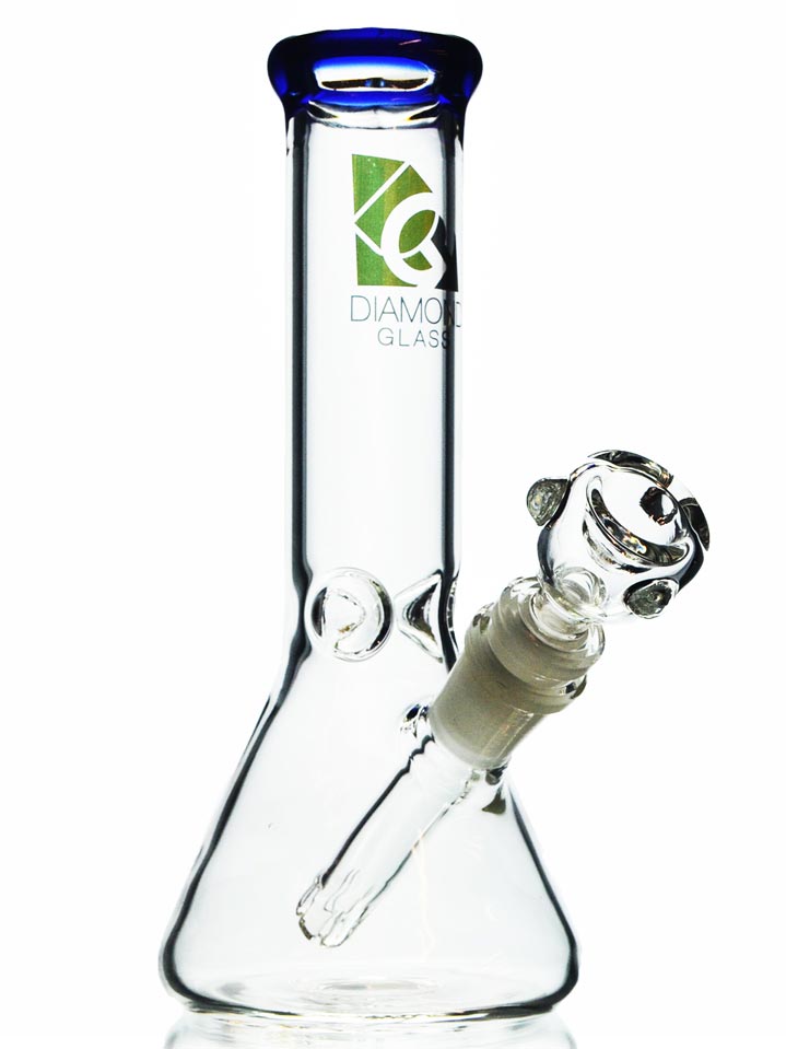 8 Inch Small Beaker Bong Water Pipe With Decorative Symbols