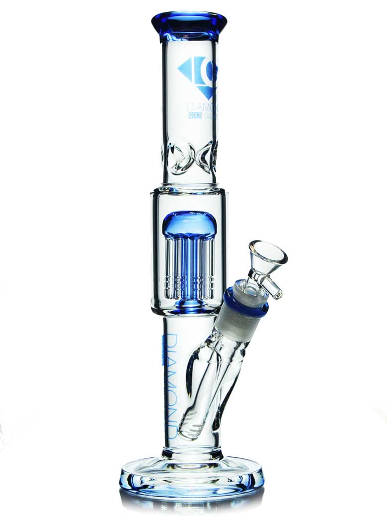 12 Glass Water Pipe Bong Hookah Showerhead Percolator Free Shipping